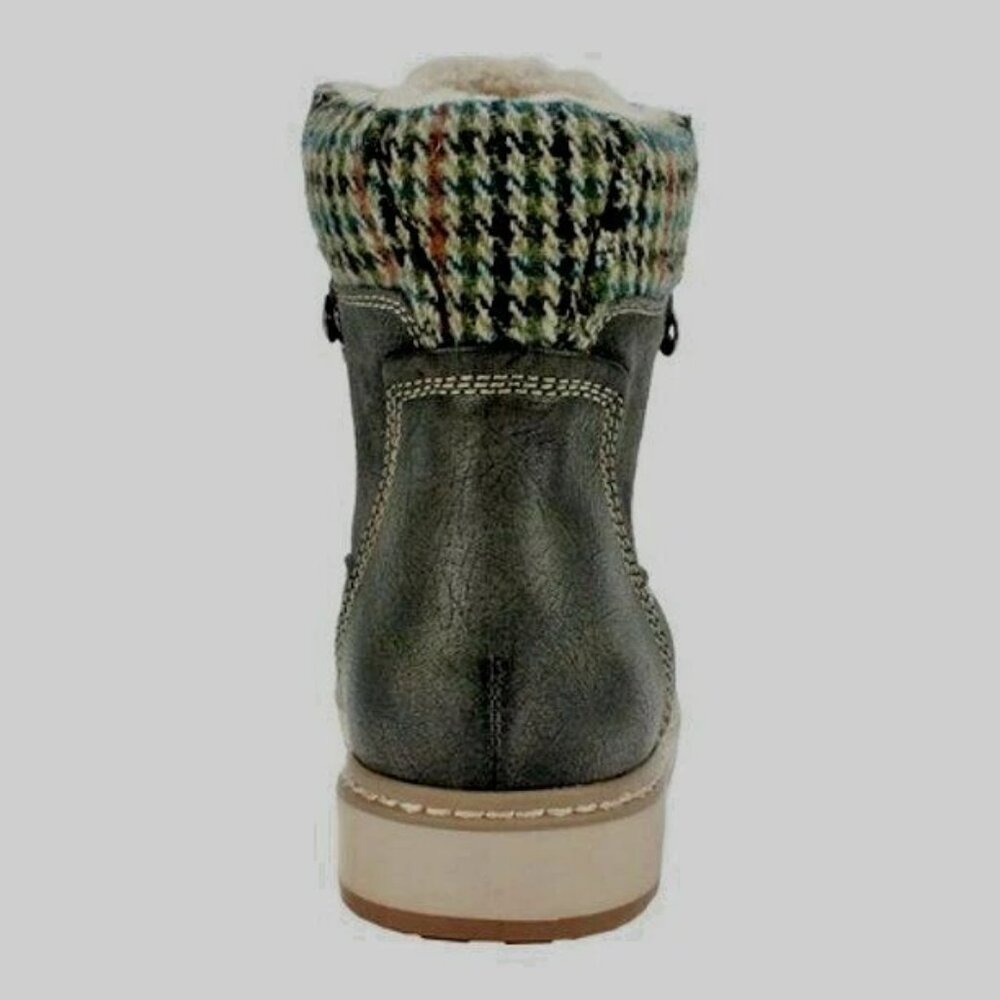 White Mountain THEO Lace Up Winter Boots (Black Suede) - Size 8 M N-I-B - Picture 4 of 5